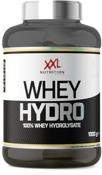 XXL Nutrition - Whey Hydro - Hydrolysiertes Whey Isolat, Eiweiss Pulver, Schneller Aufnahme, 87,5% Eiweißgehalt, Hohem Anteil EAAs & BCAAs - 1000 Gramm - Banane