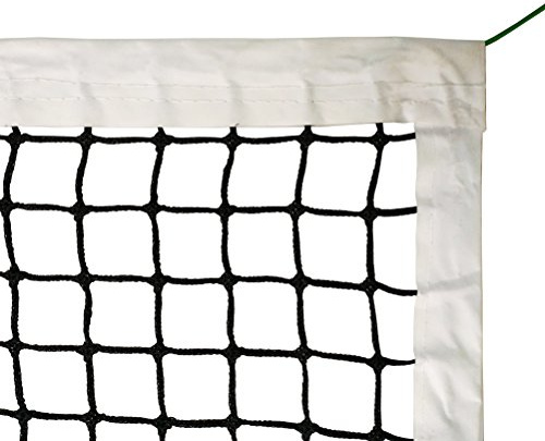 Aoneky 42 FT Outdoor Regulation Tennis Net Replacement, 3.5mm Braided Polyethylene Net with Vinyl Coated Steel Cable for Standard Club School Community Park Court