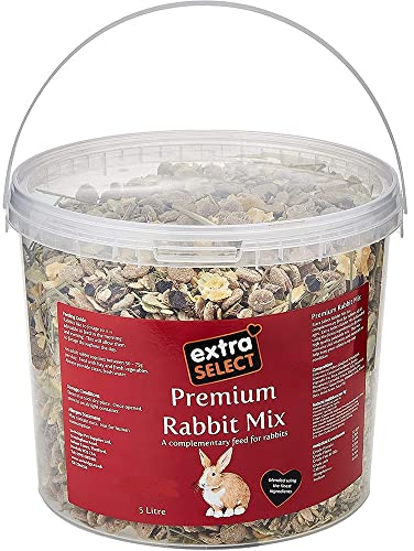 Extra Select Premium Rabbit Mix Bucket 5L - Balanced Complementary Feed with Pellets, Forage, Vitamins & Minerals (Packaging may vary)