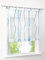 Voile Raffrollo mit Wellen Druck Design Rollos Schlaufen Transparent Vorhang (BxH 100x140cm, Blau)