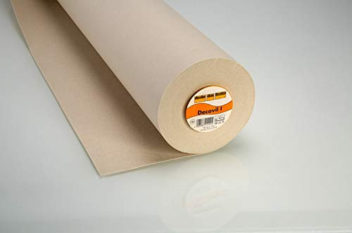Vlieseline Decovil I, aufbügelbare Einlage mit lederähnlichem Griff für Arbeiten im kreativen Bereich, wie Taschen, Hüte, Gürtel (0,90 m x 15 m)