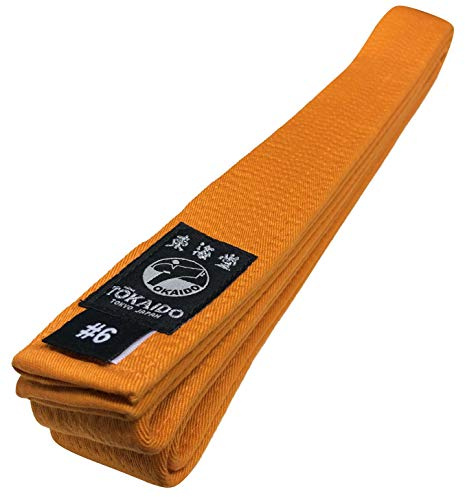 Tokaido Karategürtel orange | Orangegurt Karate Gürtel aus Baumwolle | Verschiedene Längen (315)