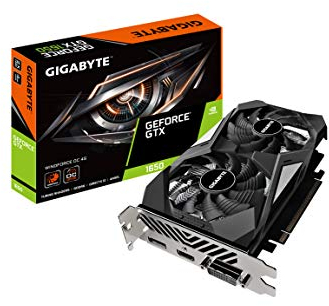GIGABYTE GeForce GTX 1650 D6 WINDFORCE OC 4G (rev. 2.0) Graphics Card, 172mm Compact Size, 4GB 128-Bit GDDR6, GV-N1656WF2OC-4GD REV2.0 Video Card