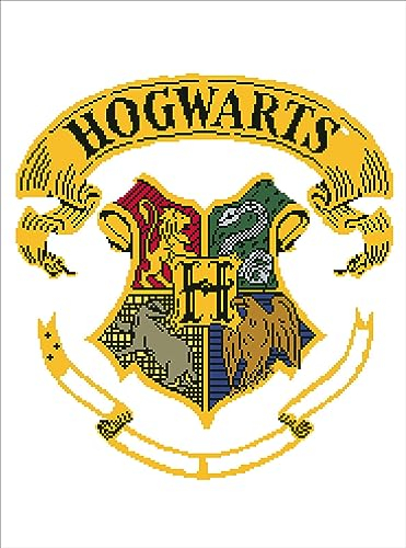 DIAMOND DOTZ CD238000610 - Original 5D Diamond Painting Set Hogwarts Wappen, Harry Potter Kreativset mit 15.996 Diamant Mosaiksteinen, Malset 52 x 70 cm, DIY für Erwachsene und Kinder ab 8 Jahren