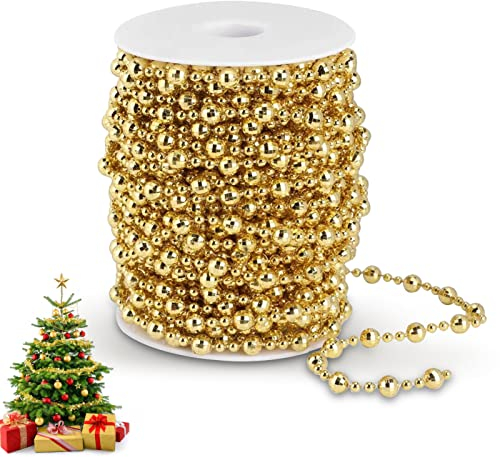 Perlen Girlande, Perlenschnur Weihnachten, Perlengirlande Weihnachten, 20M Perlengirlande Perlenschnur Für Perlenschnur Tisch Deko Perlenkette Hochzeitsdeko