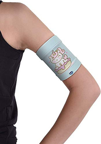 Dia-Band BARN, manschett för Freestyle Libre, Medtronic, Dexcom eller Omnipod blodsockermätare - Återanvändbart huvudband för diabetiker (Junior.L (20-22 cm))