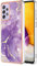 Samsung A33 5G Case Marble, Samsung A33 5G Phone Case for Girls Women Soft Gel Silicone TPU Bumper Cover Shockproof Anti-Scratch Protective Back Cover Case for Samsung Galaxy A33 5G, Purple