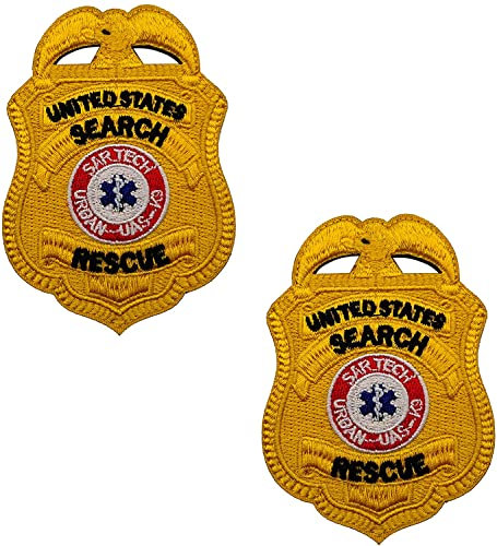 K9 Dog United States Search and Rescue Bestickte Aufnäher Taktische Morale Militär Emblem Verschlüsse Rückseite Abzeichen Applikationen