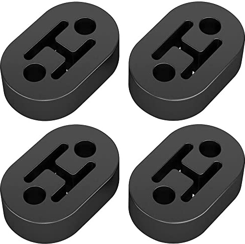 Greluma 4 Pcs Gancio di scarico universale a 2 fori, diametro del foro 12 mm (0,47), supporto per marmitta isolante di scarico per auto, supporto per staffa marmitta, gomma ad alta densità