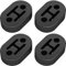 Greluma 4 Pcs Gancio di scarico universale a 2 fori, diametro del foro 12 mm (0,47), supporto per marmitta isolante di scarico per auto, supporto per staffa marmitta, gomma ad alta densità
