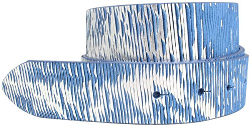 BELTINGER Wechselgürtel aus Vollrindleder Metall-Optik ohne Schnalle 4 cm | Druckknopf-Gürtel Metallic-Look Damen Herren 40mm