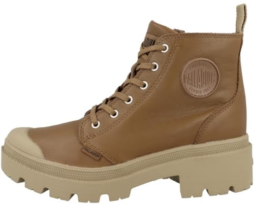 Palladium Stivale da donna in pelle pallabase, Caro Brown, 35.5 EU