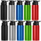 LYDTICK 10 Pack Water Bottles Bulk, 20oz Sports Aluminum Water Bottle with Snap Lids Metal Reusable Water Bottles Leak proof Bottle for Travel Camping Gym Hiking Fishing(Mixed Colors)