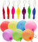 Weddecor Latex Punch Balloons with Elastic Band Large Balloon Decoration Party Bag Fillers, Kids Birthday Parties, Baby Functions, Wedding Décor, 12 Inches, 10pcs