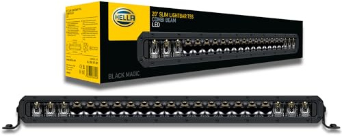 HELLA 1GJ 358 197-301 LED-Worklight - Black Magic Tough Lightbar 20 - 12/24V - slim - 6000lm - mounting/Screw Connection - Vertical - Off-road Lighting - Cable: 2000mm - Plug: open cable ends
