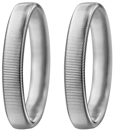 SZCXDKJ 1 Pair Silver Shirt Sleeve Holders,Adjustable Metal Stretchy Garter Elastic Armbands