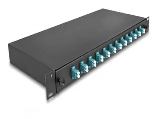 Delock 19 LWL Spleißbox 12x LC Duplex OM3 1HE spleißfertig komplett bestückt
