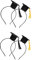 Gadpiparty 4 Stück Arzt Hut Stirnband Mini-Abschlusskappe Graduierung Kopfbedeckung Haarband elegant Haargummis haarschmuck multifunktionaler Kopfschmuck Abschluss Stirnband dreidimensional