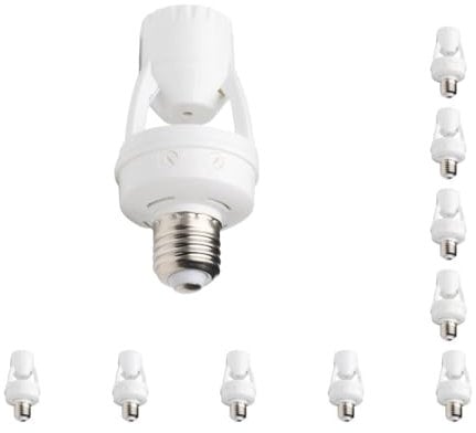 10 set of PIR Motion Sensor Light Socket E27 Plug Socket AC for Hallway Storage Room