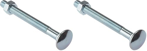 ForgeFix Carriage Bolts | M10 x 280mm | Zinc Plated | Bag 10 (Pack of 2)