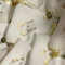 10x Personalisiert Luxus Halay Mendili goldene Schrift Tanztücher Dügün Hochzeit Verlobung Kina Mendil (Weiß)
