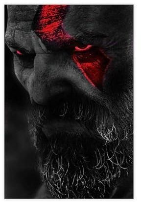 Game God of War Kratos Poster (13) Leinwand Poster Schlafzimmer Dekor Sport Landschaft Büro Zimmer Dekor Geschenk ungerahmt 30 x 45 cm