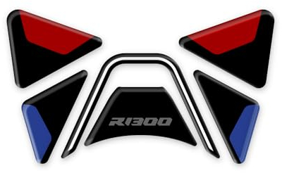 AZgraphishop Aufkleber-Set für Ablagefächer, Kunstharz, 3D, kompatibel mit BMW R 1300 GS 2024 ab AST-003 (Trophy)