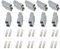 Bowarepro 10 PCS 1/0-4 Gauge 175A Battery Quick Connect Disconnect Connectors Plug, 175Amp 600V Anderson Plug Connectors Kit for Car Trailer Winch Lift Motor Battery Cable Connector (Grey)