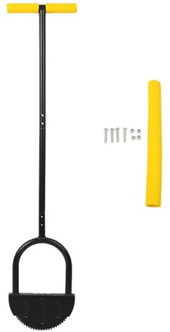 SWLECA Bordeadora de césped de Media Luna con Mango en T, Herramienta de bordeadora de césped, Diente de Sierra Afilado de Media Luna, Herramientas de Ribete Manual con Mango Largo