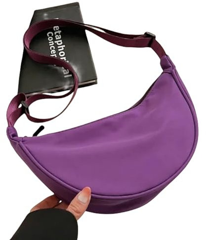 PLIOUASZ Borsa a Tracolla Borsa Toracica per Donne Viaggiare Crossbody Ladies Fanny Packs-Viola Scuro