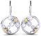 Emporia Damen Ohrringe Silber 925 mit echten natürlichen gelben Diamant-Brillanten Silberohrringe hängend Ein luxuriöses Ohhringe Pure Eleganz zeitlose Schönheit