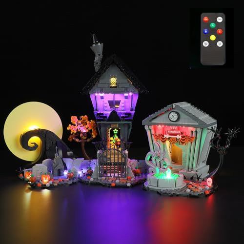 LIGHTAILING Licht-Set Für Lego- 21351 Tim Burtons Disney Film Nightmare Before Christmas - Led-Beleuchtungsset Kompatibel Mit Lego Bausteinen Modell:Fernbedienungsversion - Modell Set Nicht Enthalten