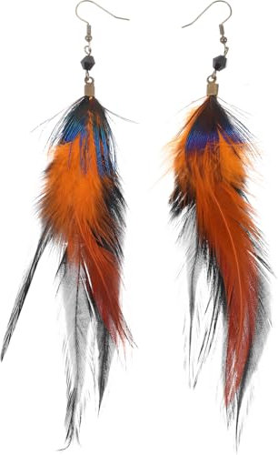 AOKWAWALIY 1 Paire Boucles D'Oreilles Exotiques Cowgirl Balancent Boucles D'Oreilles Cowgirl les Pour Femmes Vintage Bijoux Plume les Vintage les