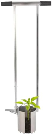 Outil de plantation de bulbes avec long manche, rempoteur de bulbes, planteur manuel de bulbes de jardinage avec manche long, outil pratique pour planter de petits bulbes, désherbeur