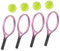 UPKOCH 4 Sets Mini Tennis Racket Toy Dollhouse Decor Sports Equipment Miniature Tennis Racket Set for Boys and Girls