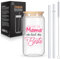 Joymaking Trinkgläser mit Deckel und Strohhalmen für Eiskaffee Cocktails Fruchtlikör Eistee 17oz, Longdrinkgläser Geschenk für Mama, Muttertagsgeschenk, Beste Mama Geschenk