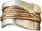 ILESTDG Silberner Ring mit goldenen Fäden,Minimalistisches Design Sinn FüR IndividualitäT Trend Fingerring (7)
