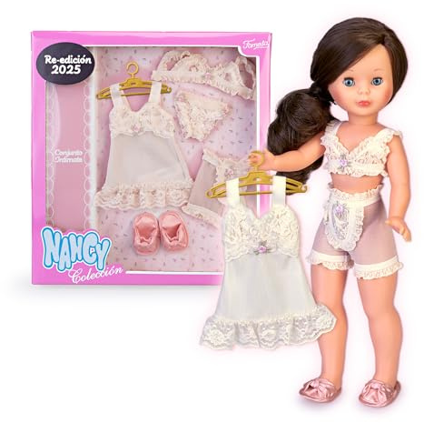 Nancy Intimate Kollektion Intimate Bekleidungsset für Puppen-Sammlung, Neuauflage eines Dessous-Sets aus dem Jahr 1977, inklusive 5 Kleidungsstücken, Famosa (NAL15000)