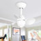 Depuley Small Ceiling Fan with Light: White 18 inch Ceiling Fans with Remote for Kids Room - Reversible 3 ABS Blades Fan for Bedroom Study Room - Quiet DC Motor 6 Speeds Timing
