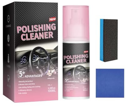 Polishing Cleaner, Auto Innenraum Reiniger, Politur & Pflege 100ml Für Leder, Kunststoff & Armaturenbrett Schmutzentferner mit Glanzeffekt (1)