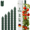 TTL GARDEN Rankstäbe 5er Set 90cm x 11mm Ø grün - Rankhilfe Pflanzstäbe - Stahl rostfrei kunststoffbeschichtet Pflanzenstütze Blumenstütze für Tomaten Paprika Gurken Bohnen & Blumen