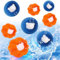 Attrape Poils Machine a Laver, lot de 8 Balles Boule Anti Poils Machine a Laver, épilateur Réutilisable Pour Animaux, Balle Anti Poil Pour Machine a Laver éliminer les Poils (Orange+Bleu)