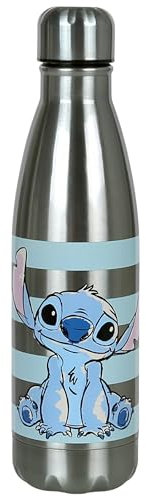 DISNEY Stitch Botella de agua termal, botella de acero inoxidable, termo 450 ml (Stitch)