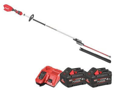Milwaukee M18 FHETE22-802 Tagliasiepi su asta 216 cm – senza fili, Fuel M18, 2x8.0Ah, caricabatterie, – 4933498516
