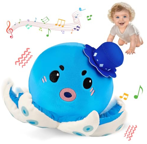SAIMAND Jouet Bébé 6-18 Mois, Poulpe Qui Marche Musical Interactif