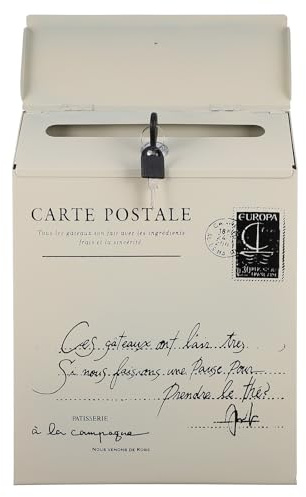 HYTROVE Buzón de Pared de Hierro Cerradura Estilo Retro Americano para Cartas y Periódicos, Diseño Vintage Personalizable, Adecuado para Decoración del Hogar