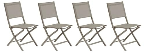 Hespéride - 4er-Set klappbare essentia-gartenstühle in haselnussbraun