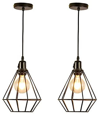 Applique Murale, Lot de 2, Lustre En Fer Forgé Et Corde de Chanvre, Style Industriel, Cafés, Bars, Rétro, Culot E27/B/B