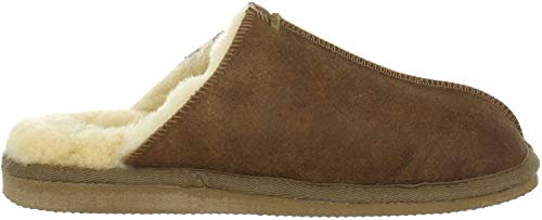 Shepherd of Sweden - Hugo Lammfell-Hausschuhe - Herren - 100 % Echtes Lammfell - Schlupfmodell - Bequem - Weich und warm - Größe 48
