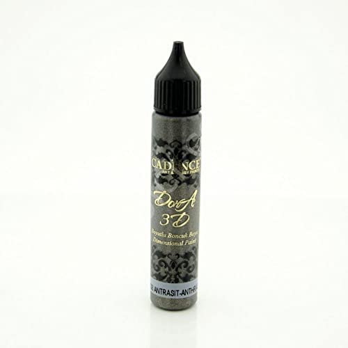Cadence Peinture acrylique effet 3D Dora Paillettes Diamant Anthracite 25 ml